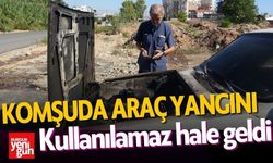 Yanan araç kullanılamaz hale geldi