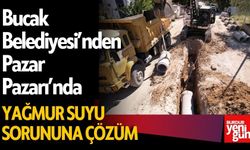 Bucak Belediyesi’nden Pazar Pazarı’nda Yağmur Suyu Sorununa Çözüm