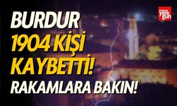 Burdur 1904 Kişi Kaybetti! Rakamlara Bakın!