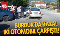 Burdur'da kaza! İki otomobil çarpıştı!