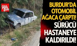 Burdur'da otomobil ağaca çarptı! Sürücü hastaneye kaldırıldı