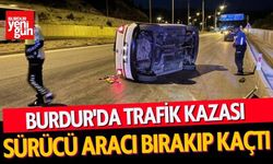 Burdur'da Trafik Kazası: Sürücü Aracı Bırakıp Kaçtı