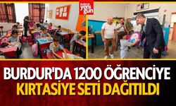 Burdur'da 1200 Öğrenciye Kırtasiye Seti Dağıtıldı