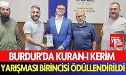 Burdur'da Kuran-ı Kerim Yarışması Birincisi Ödüllendirildi