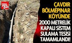 Çavdır Bölmepınar’da 2000 Metrelik Kapalı Sulama Tesisi Tamamlandı