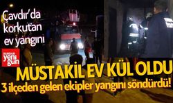 Çavdır’da Müstakil Ev Kül Oldu: Üç İlçeden Gelen Ekipler Yangını Söndürdü