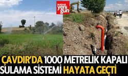 Çavdır’da 1000 Metrelik Kapalı Sulama Sistemi Hayata Geçti!