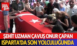 Isparta, Şehit Uzman Çavuş Onur Çapan'ı Uğurladı