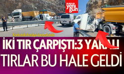 Korkuteli-Antalya karayolunda iki tır çarpıştı: 3 yaralı