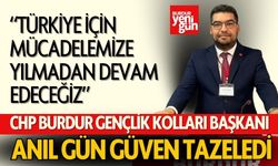 CHP Burdur Gençlik Kolları Başkanı Anıl Gün, Güven Tazeledi