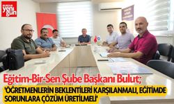 Eğitim-Bir-Sen Şube Başkanı Bulut; ''Öğretmenlerin Beklentileri Karşılanmalı, Eğitimde Sorunlara Çözüm Üretilmelidir''