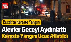 Bucak'ta Alevler Geceyi Aydınlattı