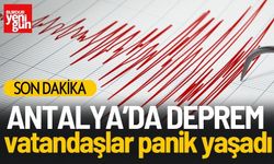 Son Dakika - Antalya'da Deprem Meydana Geldi