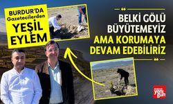 Burdur’da gazetecilerden Burdur Gölü için farkındalık eylemi