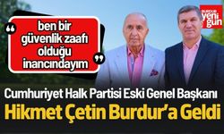 Eski CHP Lideri Hikmet Çetin Burdur'da