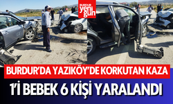 Burdur’da Korkutan Kaza: 1’i Bebek 6 Kişi Yaralandı