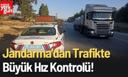 Jandarma Ekiplerinden Trafikte Güvenlik İçin Hız Denetimi