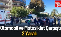 Otomobil ve Akülü Motosiklet Çarpıştı: 2 Yaralı