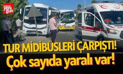 Tur Midibüsleri Çarpıştı! Çok Sayıda Yaralı Var!