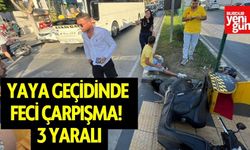 Yaya Geçidinde Feci Çarpışma!  3 Yaralı