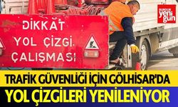 Trafik Güvenliği İçin Gölhisar'da Yol Çizgileri Yenileniyor