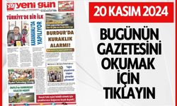 20 KASIM 2024 ÇARŞAMBA BURDUR YENİ GÜN GAZETESİ SAYFALARI