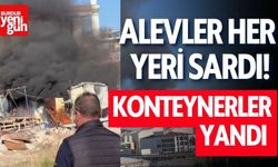 İşçilerin kaldığı konteynerler alev alev yandı