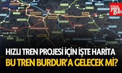 Hızlı Tren Projesi İçin İşte Harita