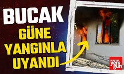 Bucak güne yangınla uyandı