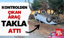 Kontrolden Çıkan Araç Takla Attı İki Yaralı