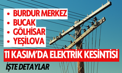 Burdur Merkez ve İlçelerde Elektrik Kesintisi Uyarısı