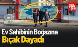 Ev Sahibinin Boğazına Bıçak Dayadı