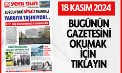 18 KASIM 2024 PAZARTESİ BURDUR YENİ GÜN GAZETESİ SAYFALARI