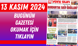 13 KASIM 2024 ÇARŞAMBA BURDUR YENİ GÜN GAZETESİ SAYFALARI