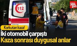 İki otomobil çarpıştı, 1 kişi yaralandı