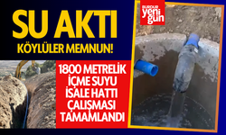 1800 metrelik İçme Suyu Hattı Çalışmaları Tamamlandı