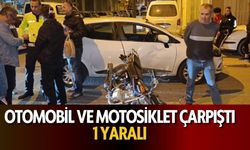 Korkunç Kaza Anı Otomobil ve Motosiklet Çarpıştı