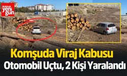 Komşuda Otomobil Uçtu, 2 Kişi Yaralandı