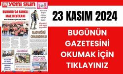 23 KASIM 2024 CUMARTESİ BURDUR YENİ GÜN GAZETESİ SAYFALARI