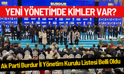 Ak Parti Burdur İl Yönetim Kurulu Listesi Belli Oldu