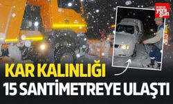 Kar kalınlığı 15 santimetreye ulaştı