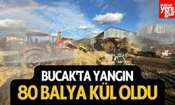 Bucak'ta Yangın: 80 Büyük Balya Kül Oldu