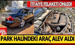 Park Halindeki Lüks Araç Alev Aldı