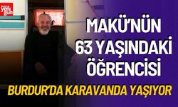 Burdur'da Karavanda Yaşıyor