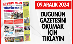 9 ARALIK 2024 PAZARTESİ BURDUR YENİ GÜN GAZETESİ SAYFALARI