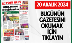 20 ARALIK 2024 CUMA BURDUR YENİ GÜN GAZETESİ SAYFALARI