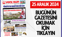 25 ARALIK 2024 ÇARŞAMBA BURDUR YENİ GÜN GAZETESİ SAYFALAR