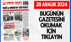 28 ARALIK 2024 CUMARTESİ BURDUR YENİ GÜN GAZETESİ SAYFALARI