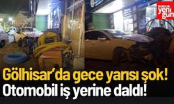 Gölhisar'da Gece Yarısı Şok! Otomobil İş yerine Daldı