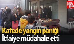 Kafede Yangın Paniği: İtfaiye Zamanında Müdahale Etti